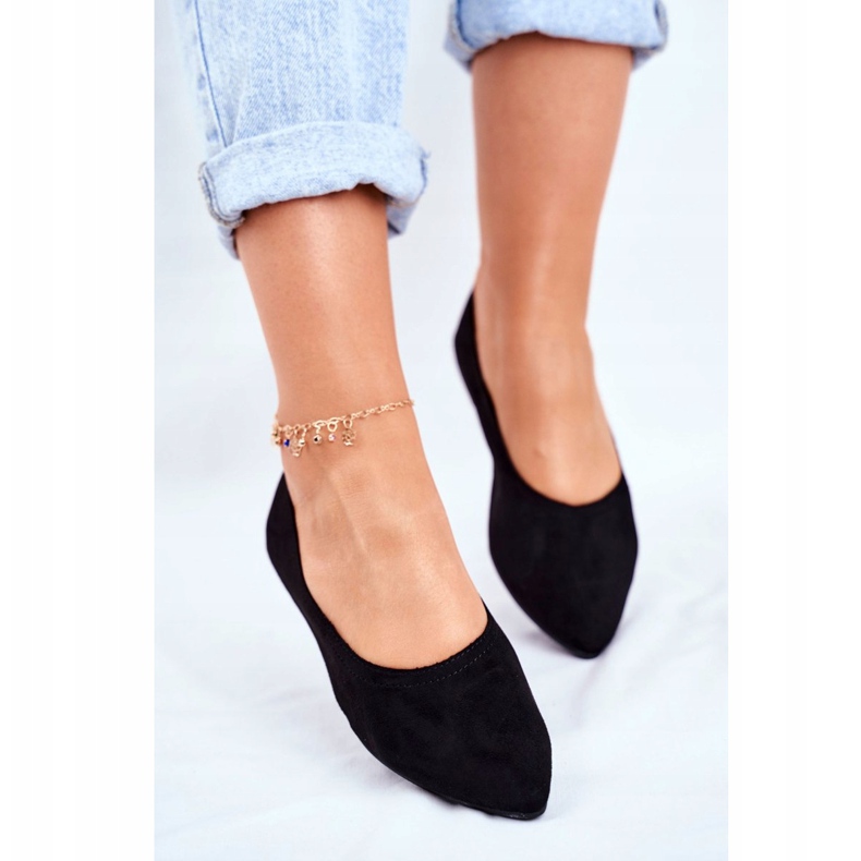 PS1 Női öko-velúr balerinák Fekete Bellissima 2