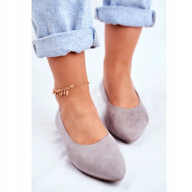 PS1 Női öko-velúr balerinák Szürke Bellissima 2