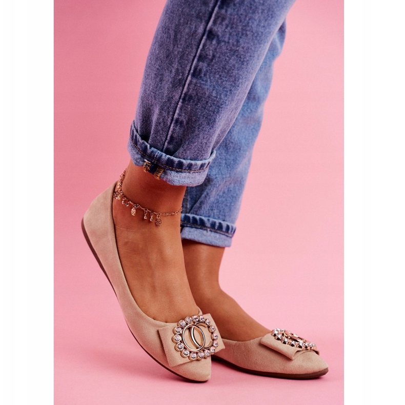 PS1 Női öko-velúr bézs balerinák Montreal 1