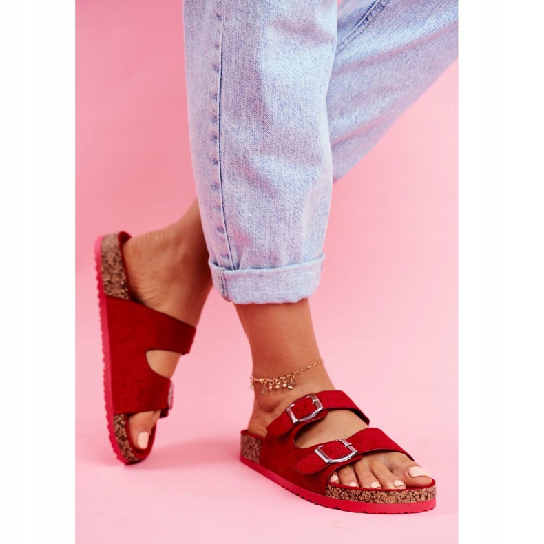 EVE Női papucs parafán, csattal Red Si Senor piros 2 EVE Női papucs parafán, csattal Red Si Senor piros 2