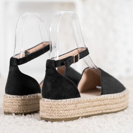 Seastar Fekete espadrillák a platformon 1