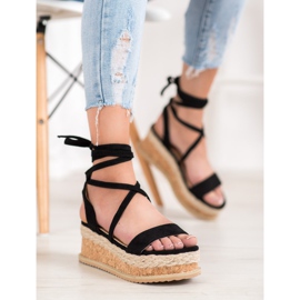 Seastar Kötve velúr szandál fekete 1