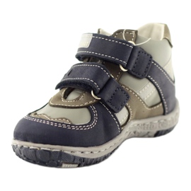 Bőr csizma Ren But 1363 sötétkék szürke 2