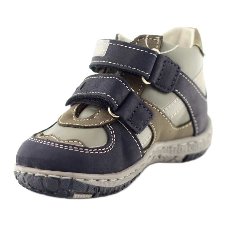 Bőr csizma Ren But 1363 sötétkék szürke 2