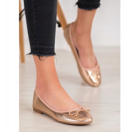 Seastar Öko bőr balerinák aranysárga 1