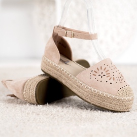 Seastar Áttört espadrillák a platformon bézs 1