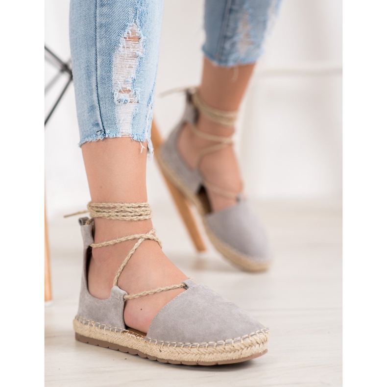 Seastar Velúr espadrilles kötéssel szürke 1 Seastar Velúr espadrilles kötéssel szürke 1