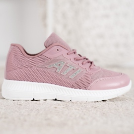 SHELOVET Kényelmes hálócipő rózsaszín 2