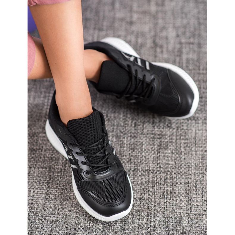 SHELOVET Kényelmes hálócipő fekete 1