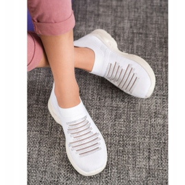 MCKEYLOR Slip-On Cipők fehér szürke 1