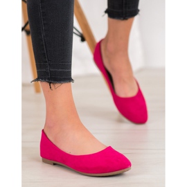 Klasszikus velúr VINCEZA balerinák rózsaszín 1