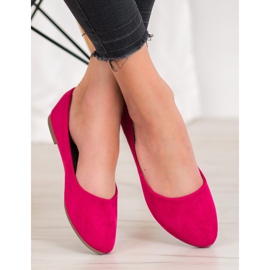 Klasszikus velúr VINCEZA balerinák rózsaszín 2