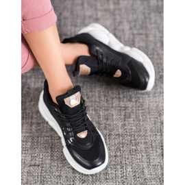 SHELOVET Cipők Eco Bőr Divat fekete sárga 1