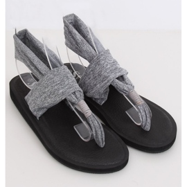 Szürke szandál, pamut, szürke DD81P Szürke 1