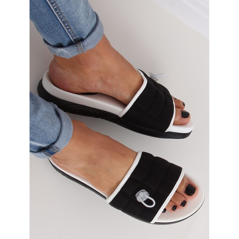 Fekete női fekete papucs G-338 Black 1