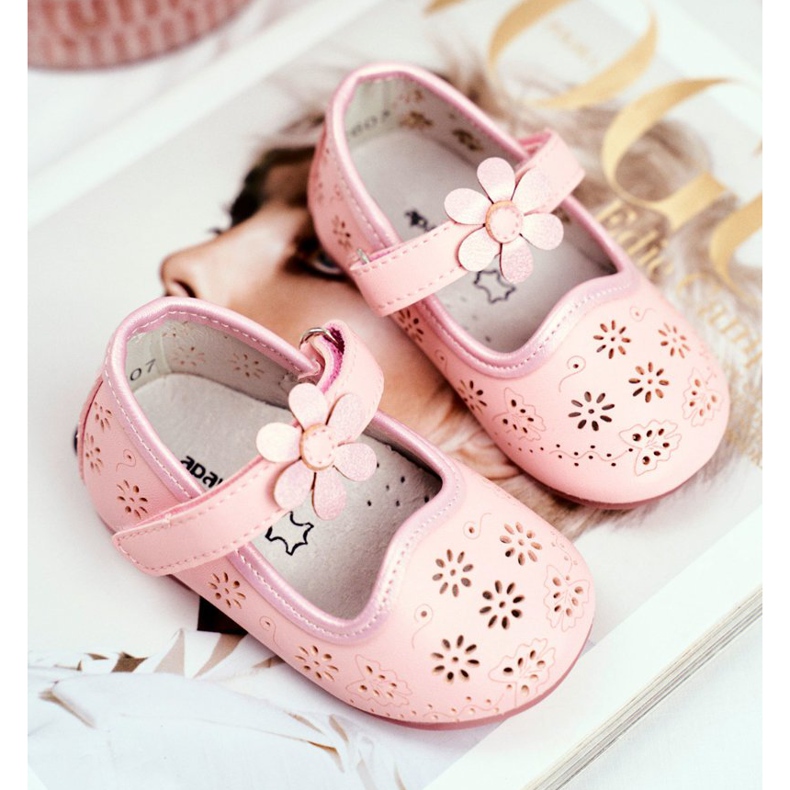 Apawwa Gyermek balerinák a tépőzáras virág rózsaszínű 2 Apawwa Gyermek balerinák a tépőzáras virág rózsaszínű 2