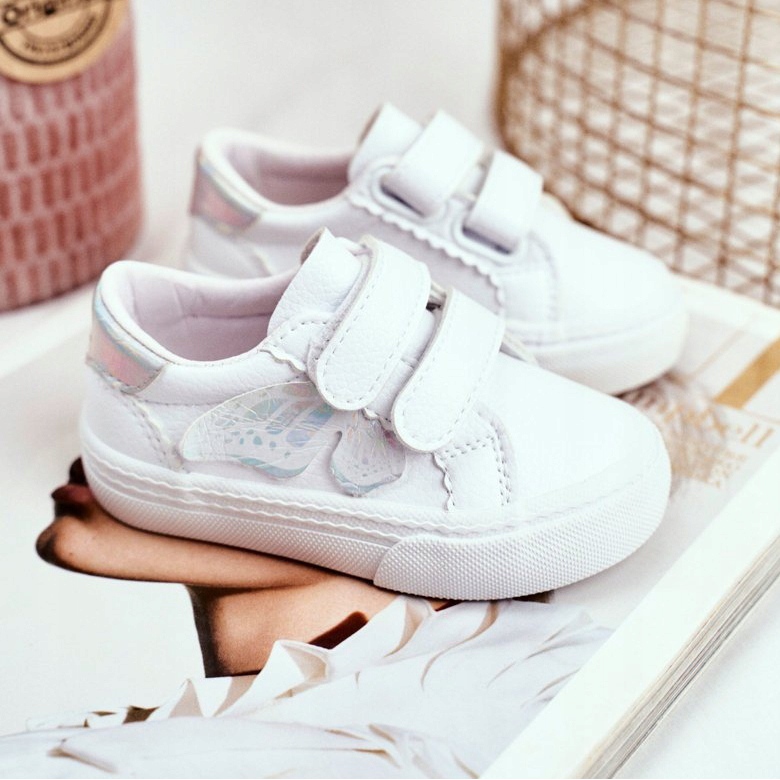 Apawwa Gyermek cipők White Butterfly Velcro Dusmo fehér 2