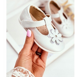 Apawwa Gyermek balerinák tépőzáras virágos ezüst Antrelával szürke 1