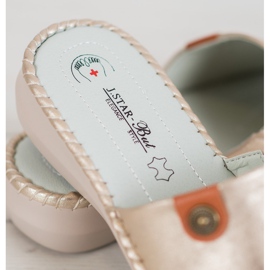 J. Star Alkalmi Eco bőr papucs aranysárga 1