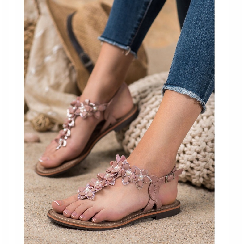 Evento Flip-flops szandál virágokkal rózsaszín 1 Evento Flip-flops szandál virágokkal rózsaszín 1