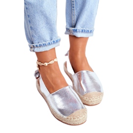 FRJ Női ezüst kontúr espadrillák szürke 3