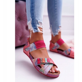 Női szandál Maciejka Pink 03375 Bőr rózsaszín sokszínű 2