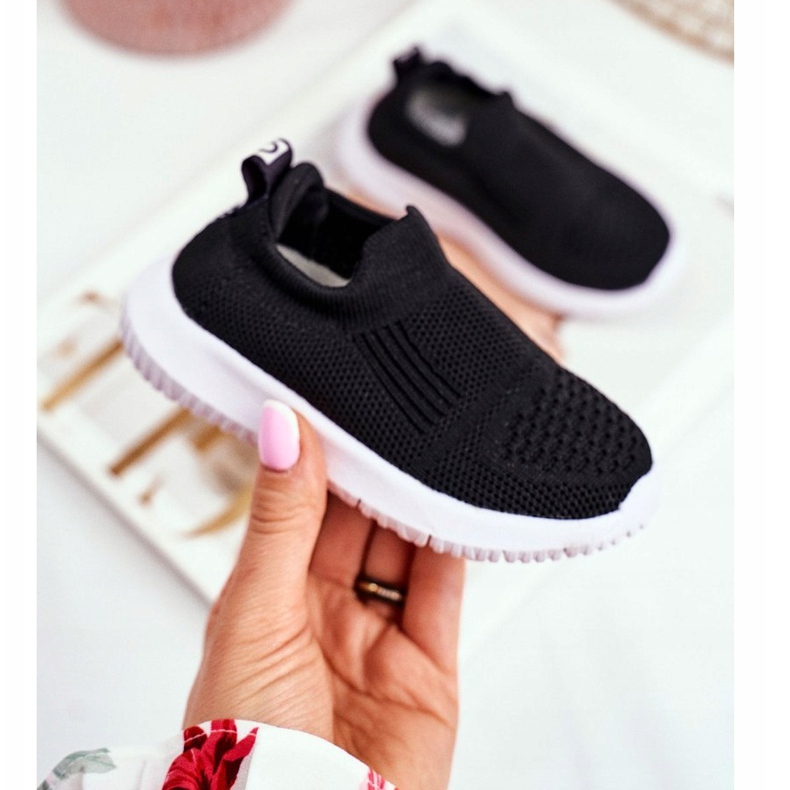 Apawwa Sport gyerekcipő Slip-On Black Eltros fekete 1