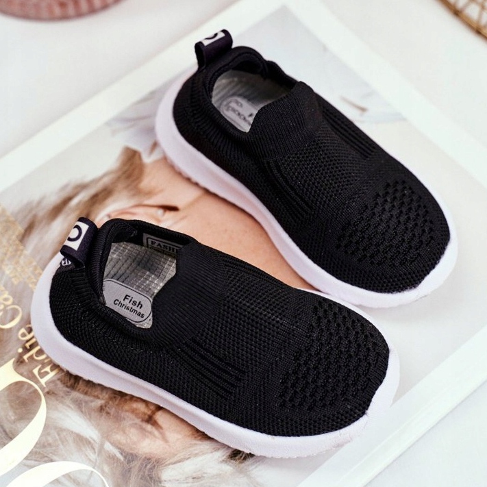 Apawwa Sport gyerekcipő Slip-On Black Eltros fekete 2