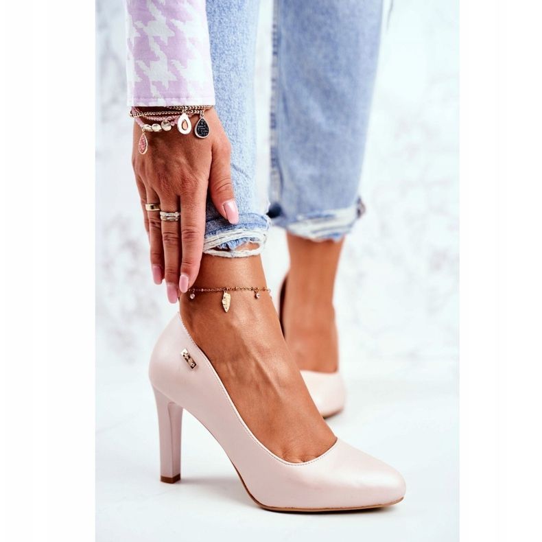 Női pumpák Pearl on a Heel Sergio Leone púder rózsaszín Campbell 1