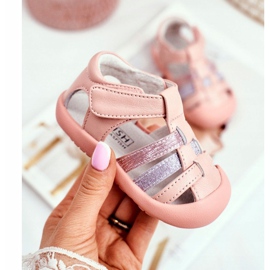 Apawwa Gyermek szandál tépőzáras csillogással Pink Ontario rózsaszín 1