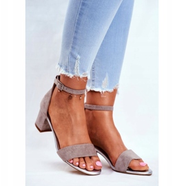 Női szandál Eco-Suede Sergio Leone Grey SK839 szürke 1