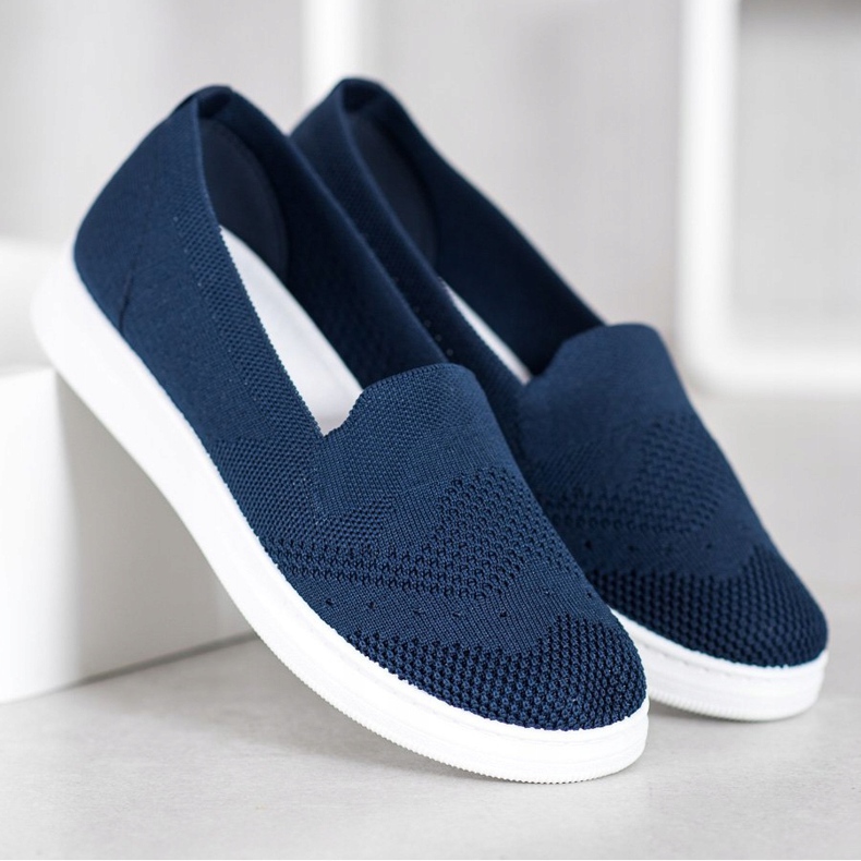 Via Giulia  Slipons a platformon kék 2