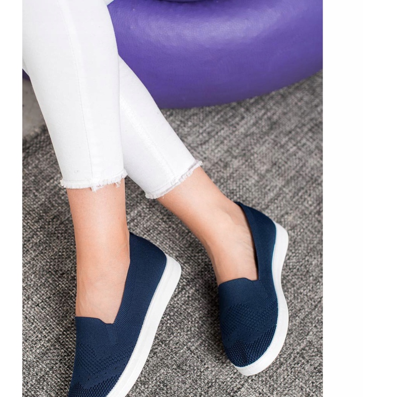 Via Giulia  Slipons a platformon kék 1