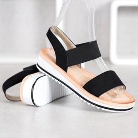 Mannika Velúr szandál a platformon fekete 1