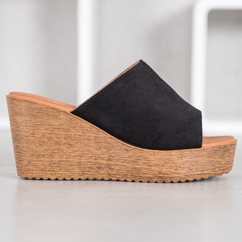 Renda Magas sarkú szandál fekete 2