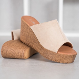 Renda Magas sarkú szandál barna 2