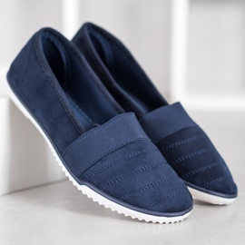 Bona Suede Slip On Cipő kék 2