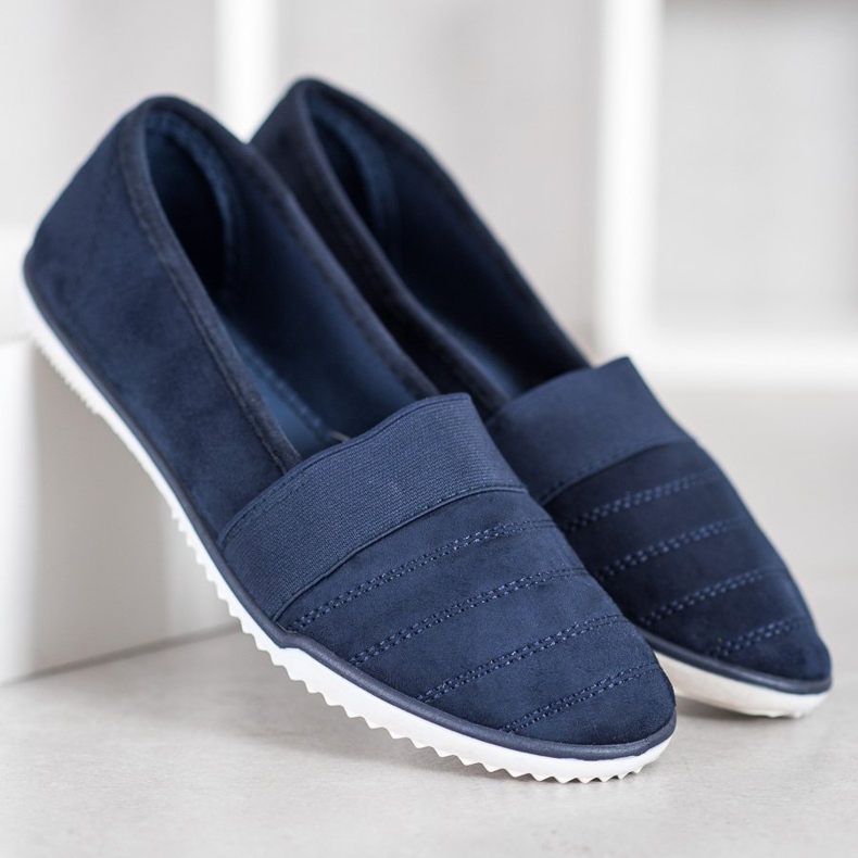 Bona Suede Slip On Cipő kék 2