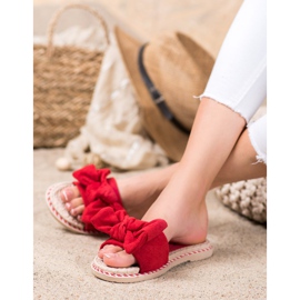 Anesia Paris Stílusos velúr papucs piros 1