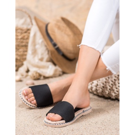 Renda Textil fekete papucs 2