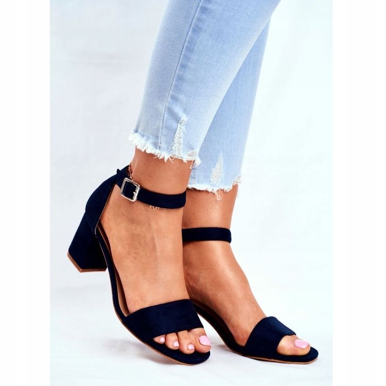 Vinceza Női velúr szandál Navy Blue Egyre több! sötétkék 1