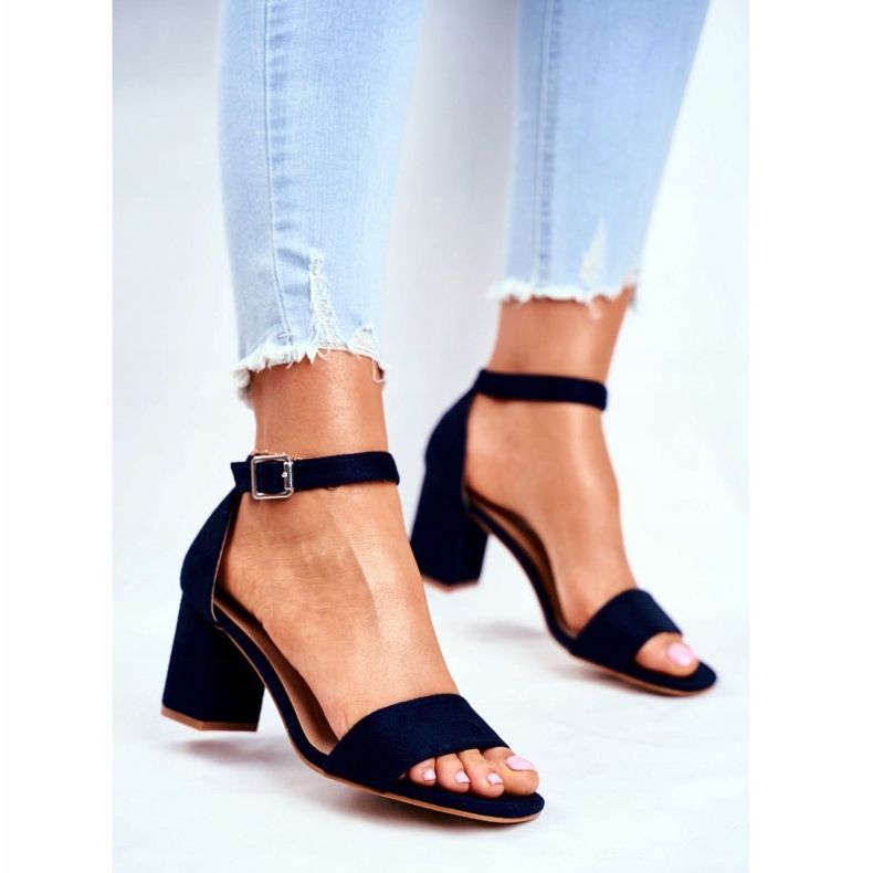 Vinceza Női velúr szandál Navy Blue Egyre több! sötétkék 2