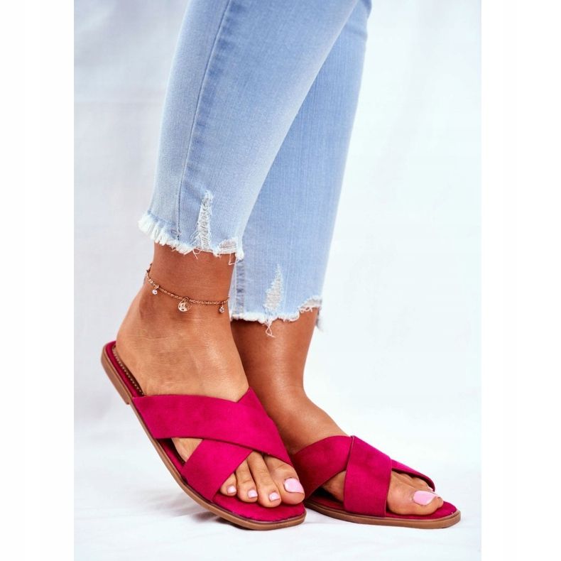 Női papucs övek a kereszten Fukszia Fülöp -szigetek rózsaszín 1