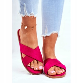 Női papucs övek a kereszten Fukszia Fülöp -szigetek rózsaszín 2