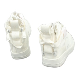 Big Star Nagy csillag magas öko-bőr cipők białurówka fehér 3