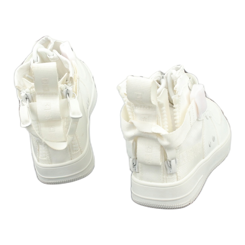 Big Star Nagy csillag magas öko-bőr cipők białurówka fehér 3