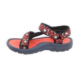 American Club szandál 8122 habbetét sötétkék narancssárga 1