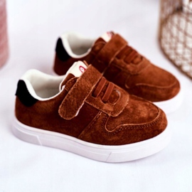 Apawwa Gyerek cipők Velúr Velcro Barna Trelmo 2