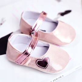 Apawwa Gyermek cipők tépőzáras keresztség Pink Bellawa rózsaszín 1