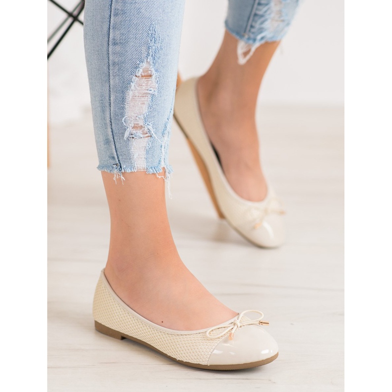 Diamantique Balerinák hálóval barna 1